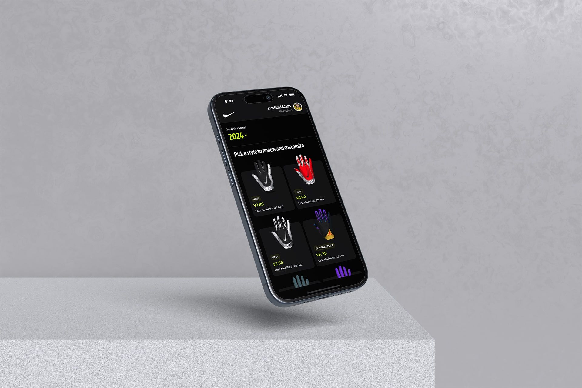 View 2: Interactive Glove Customization