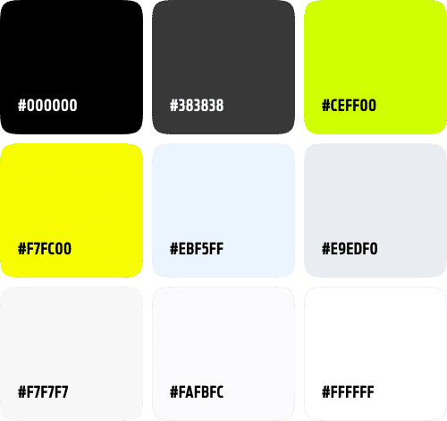 Color palette swatch card